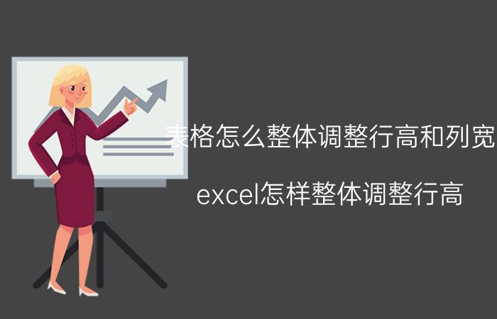 表格怎么整体调整行高和列宽 excel怎样整体调整行高？